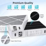 2 Pack X6672 Furnace Replacement Filter Compatible with Lennox X6672, HCC16-28 Replacement for HCF16-16 & HCF16-10, Carbon Enhanced HVAC Furnace Air Filter, 16x25x5 Inches MERV 16 Furnace Air Filter