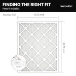 Komashr 20x25x1 Air Filter MERV 8 (4-Pack), HVAC/Furnace AC Filter Replacement, Dust Defense–Comparable with MPR 600 & FPR 5 (Actual 19.75x24.75x0.75)