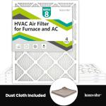 Komashr 20x25x1 Air Filter MERV 8 (4-Pack), HVAC/Furnace AC Filter Replacement, Dust Defense–Comparable with MPR 600 & FPR 5 (Actual 19.75x24.75x0.75)