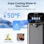 Hydrofast Cold Water Reverse Osmosis Water Filter Countertop, Remineralization & pH Balance UV 6 Stage RO Filtration System, Portable Water Purifier, 3:1 Pure to Drain, No Installation, C100