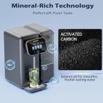 Hydrofast Cold Water Reverse Osmosis Water Filter Countertop, Remineralization & pH Balance UV 6 Stage RO Filtration System, Portable Water Purifier, 3:1 Pure to Drain, No Installation, C100