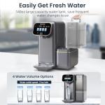 Hydrofast Cold Water Reverse Osmosis Water Filter Countertop, Remineralization & pH Balance UV 6 Stage RO Filtration System, Portable Water Purifier, 3:1 Pure to Drain, No Installation, C100