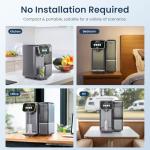 Hydrofast Cold Water Reverse Osmosis Water Filter Countertop, Remineralization & pH Balance UV 6 Stage RO Filtration System, Portable Water Purifier, 3:1 Pure to Drain, No Installation, C100