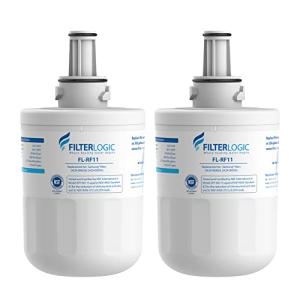 Filterlogic DA29-00003G Refrigerator Water Filter, Replacement for Samsung DA29-00003B, RSG257AARS, RFG237AARS, HAFCU1, RFG297AARS, RS22HDHPNSR, WSS-1, 2 Filters