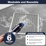 25x16x1 Reusable Air Filter, Electrostatic, Washable Lasts a Lifetime, Breathe Fresher Air in Home and Office HVAC AC Furnace Systems, Merv 8 (Actual Size: 15.5x24.65x1 Inch)