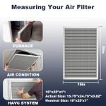 25x16x1 Reusable Air Filter, Electrostatic, Washable Lasts a Lifetime, Breathe Fresher Air in Home and Office HVAC AC Furnace Systems, Merv 8 (Actual Size: 15.5x24.65x1 Inch)