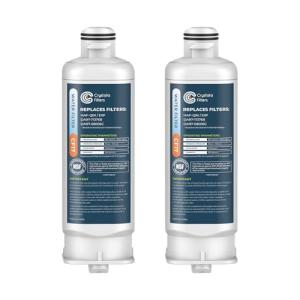 Crystala Filters Replacement for DA97-17376B Water Filter, NSF 42 Compatible with Samsung HAF-QIN, HAF-QIN/EXP, DA97-08006C, RF23M8070SG, RF23M8070SR, RF23M8090SG, RF23M8570SR (2 Pack)