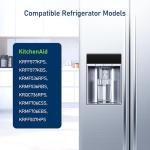TEEHAY KAD2RXD1 Water Filter 2 Replacement, Compatible with KitchenAid KRFF577KPS, KRFF577KBS, KRMF536RPS, KRMF536RBS, KRQC736RPS, KRMF706ESS, KRMF706EBS, KRFF507HPS, 3 Pack