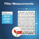 Filtrete 20x25x4 (SlimFit) AC Furnace Air Filter, MPR 1000, MERV 11, Allergen Defense, Electrostatic Air Cleaning Filter, 2-Pack (actual size 19.75 x 24.5 x 3.75 in)