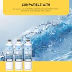 Water Filter Replacement Compatible with Bosch Ultra Clarity Pro BORPLFTR50, BORPLFTR55, 12033030, 12028325, 11025825, 11032531, B36CT80SNS, B36CL80ENS, WFC100MF, WFS200MF, RA450022 (3 Pack)
