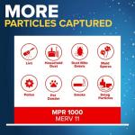 Filtrete 16x25x4 (SlimFit) AC Furnace Air Filter, MPR 1000, MERV 11, Allergen Defense, Electrostatic Air Cleaning Filter, 2-Pack (actual size 15.5 x 24.5 x 3.75 in)