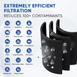 PUREPLUS DA29-00020B NSF/ANSI 401, 53& NSF P473 Certified Replacement for Samsung RF28HMEDBSR, RF263BEAESR, HDX FMS-2, HAF-CIN/EXP, RF4287HARS, RF28HFEDBSR, Refrigerator Water Filter, 3Pack