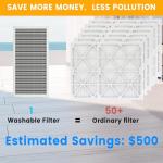 Washable 12x20x1 HVAC Furnace Air Filter