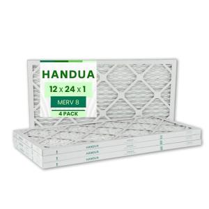 Handua MERV 8 Air Filter, 4 Pack 12x24x1