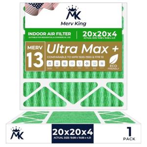 MervKing 20x20x4 MERV 13 Air Filter 1-Pack
