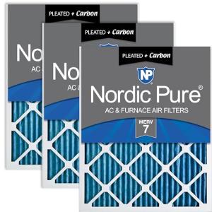 Nordic Pure 20x20x1 Pleated Air Filters 3 Pack