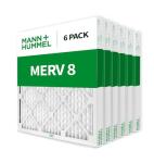 Mann+Hummel MERV 8 Pleated HVAC Filters, 6 Pack