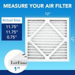 LotFancy MERV 13 Air Filters 12x12x1 (4-Pack)