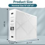 16x26x5 MERV 16 Filter for Lennox & PureAir