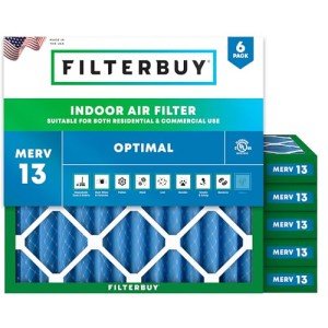 MERV 13 Pleated Air Filters 24x24 (6-Pack)