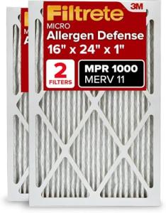 Filtrete 16x24x1 MERV 11 Air Filter, 2 Pack