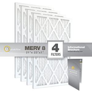 Enviroflow 21x23x1 Pleated AC Air Filters, MERV 8