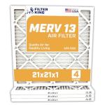 Filter King 21x21x1 MERV 13 Air Filter 4-Pack