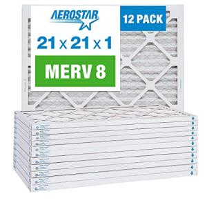 Aerostar MERV 8 Pleated Air Filter 12 Pack
