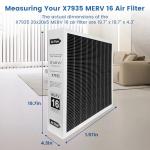 20x20x5 MERV 16 Air Filter Replacement - 2 Pack