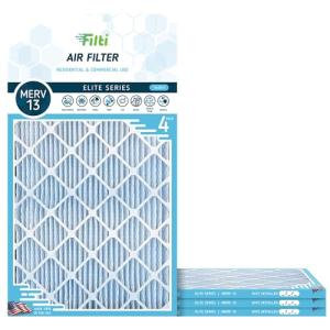 FILTI 14x25x1 MERV 13 Pleated Air Filters (4 Pack)