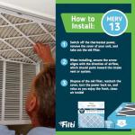 FILTI 14x25x1 MERV 13 Pleated Air Filters (4 Pack)