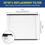 2-Pack 20x25x4 Replacement Filter for AprilAire