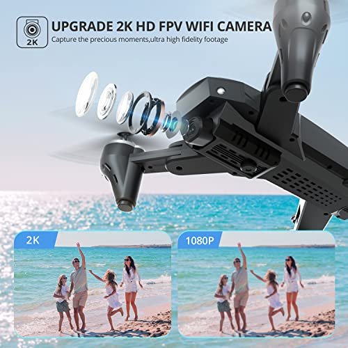DEERC 2K HD Drone with FPV and Waypoints