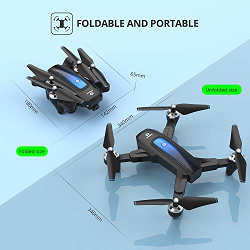 DEERC 2K HD Drone with FPV and Waypoints