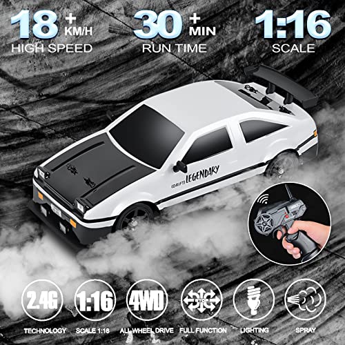 High-Speed 4WD RC Drift Truck with LED Lights