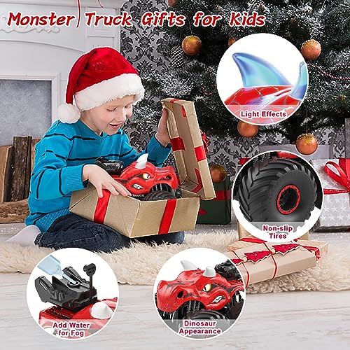 Kidcia 2.4GHz Dinosaur RC Truck with Spray & Sound