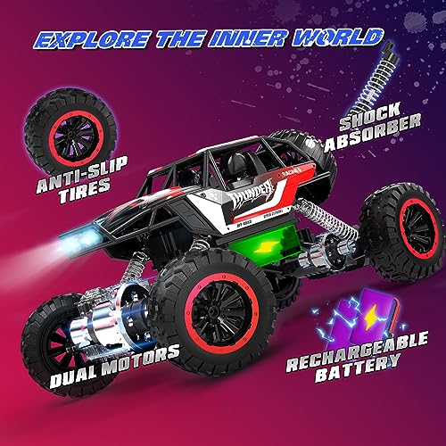 DEERC 1:12 4WD Metal Shell RC Monster Truck