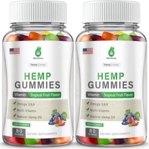 Extra Strength Vegan Hemp Gummies for Pain & Sleep