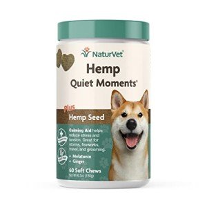 NaturVet Quiet Moments Hemp Calming Soft Chews for Dogs