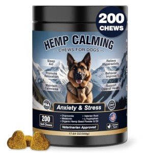 Calming Hemp Dog Chews for Stress Relief 200ct