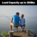 16" Lightweight Folding Camping Stool with Carry Bag