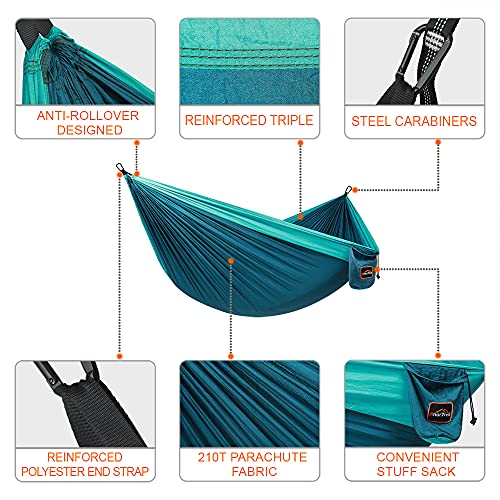 AnorTrek Lightweight Portable Camping Hammock with Straps