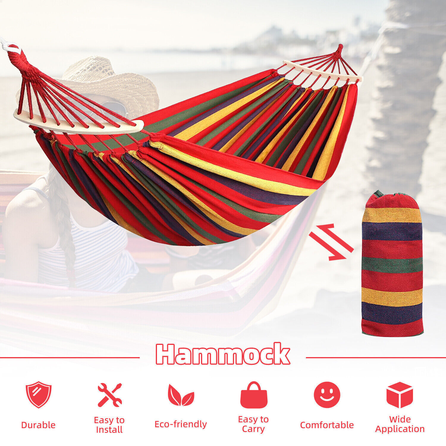 Double Person Portable Camping Hammock Tent