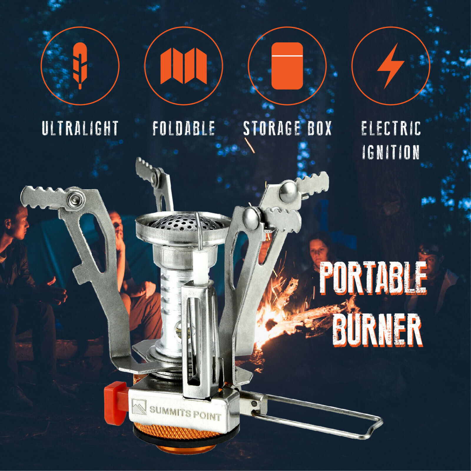 Ultralight Portable Camp Butane Propane Stove Burner