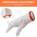 Cotton Polyester Knit Safety Work Gloves - 6 Pairs