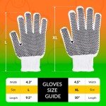 PVC Dotted Gloves - 12 Pairs, 24 Pack