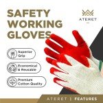 ATERET 12 Pairs Nitrile Coated Work Gloves