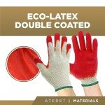 ATERET 12 Pairs Nitrile Coated Work Gloves
