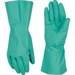Reusable Chemical Resistant Nitrile Gloves, Large Green