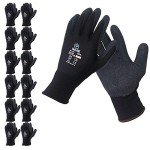 12 Pairs Latex-Coated Grip Work Gloves (XL)
